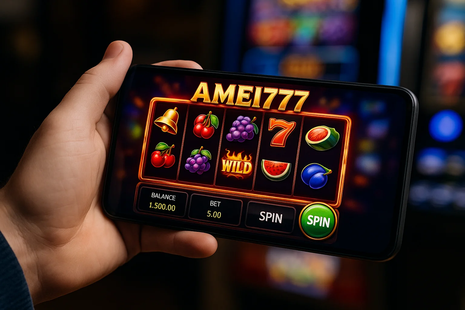 Explore o mundo das slot machines no AMEI777 Casino